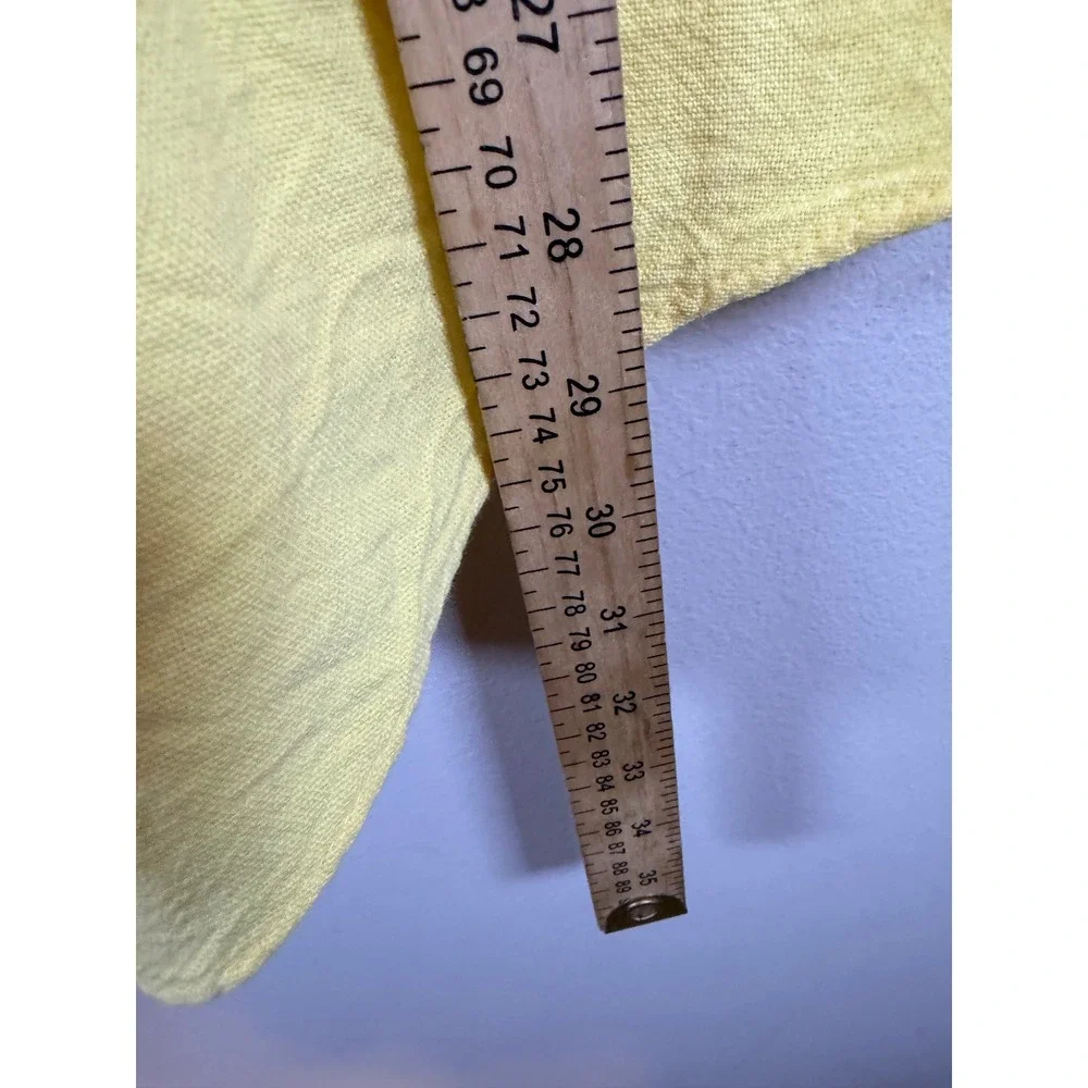 Club West Mens Short Sleeve Button Down 100% Cotton Yellow Medium Vintage USA
